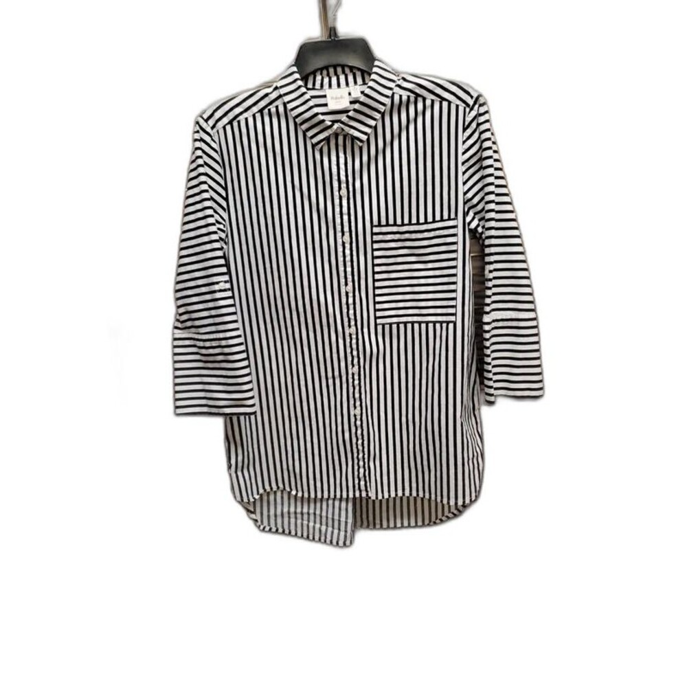 Rafaello Sport Studio Black and White Stripe Shirt